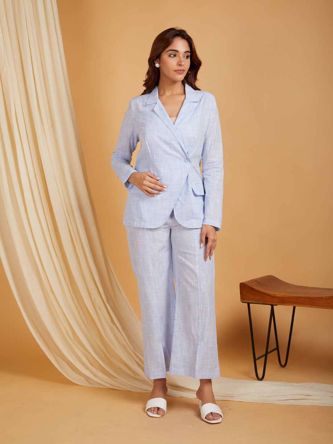 Natural-Blue-Cotton-Flared-Co-Ord-Set