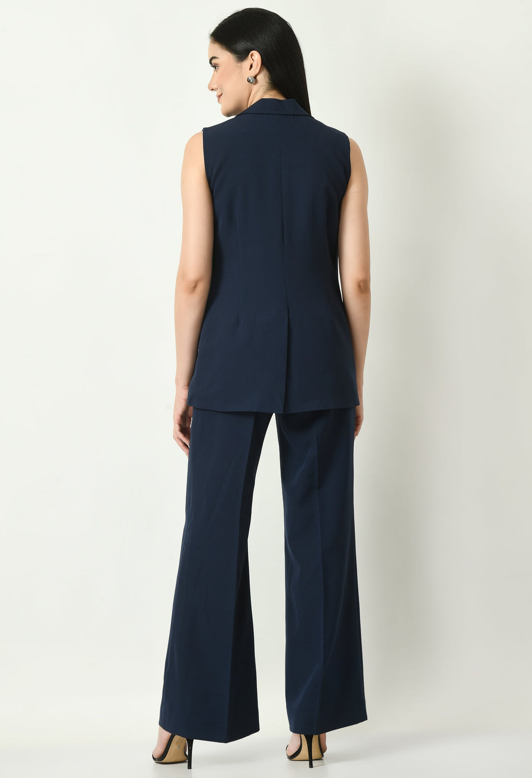 Navy-Blue-Aspiration-Sleeveless-Blazer-With-Bootcut-Trouser