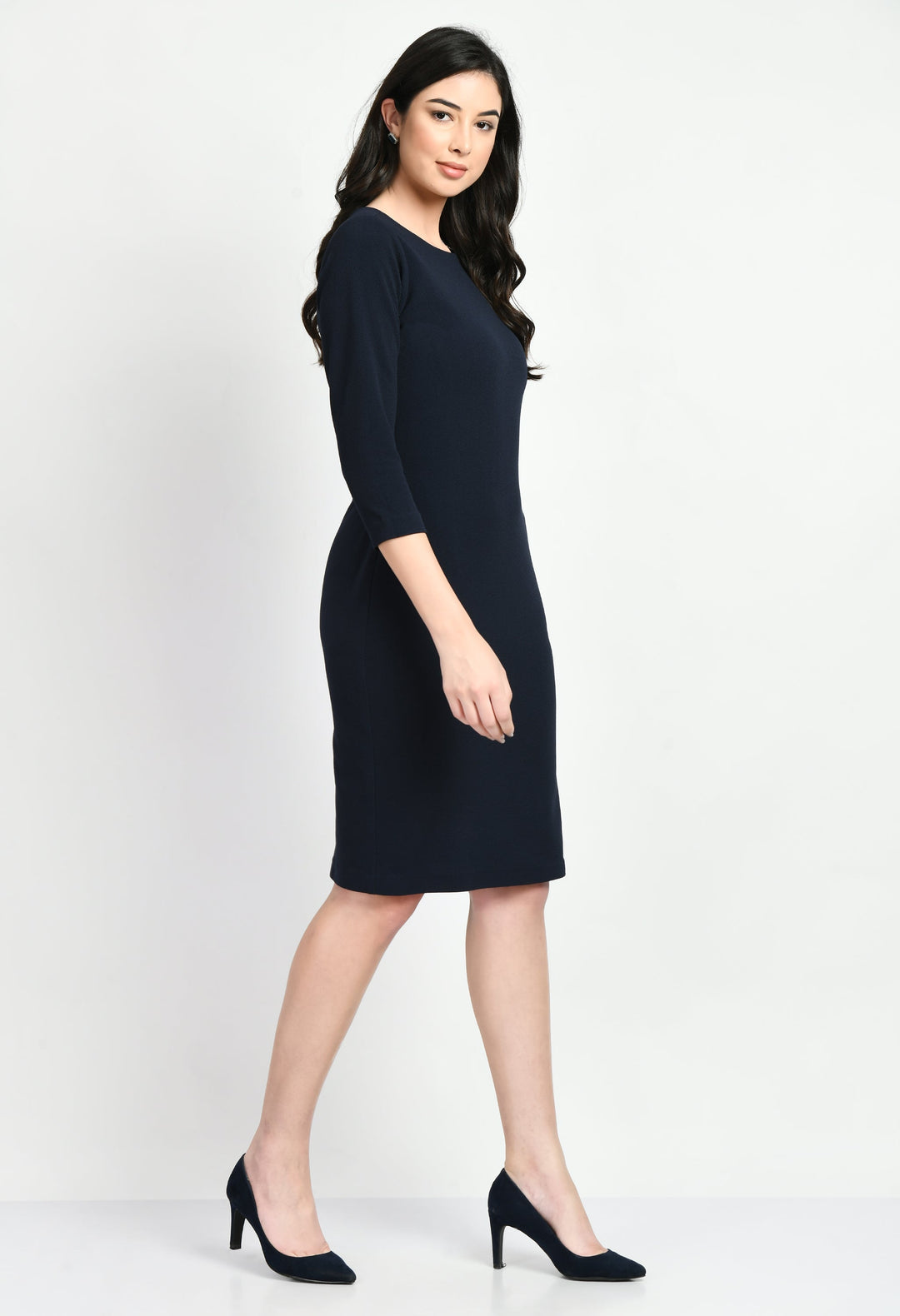 Navy-Blue-Cotton-Blend-Boldness-Body-Con-Dress