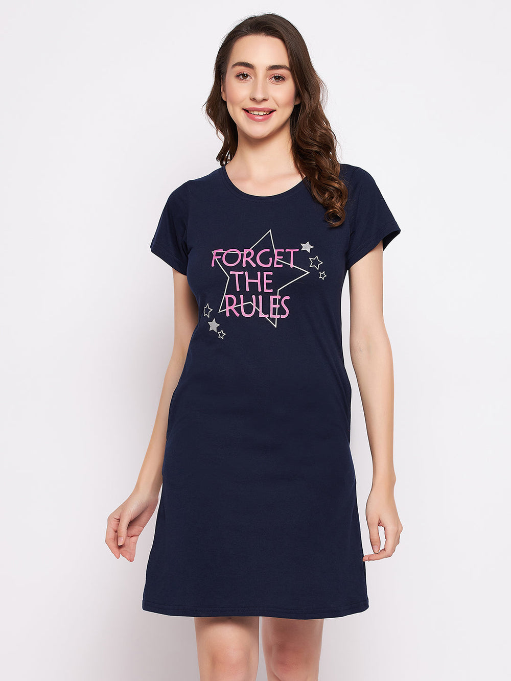 Navy-Blue-Cotton-Quirky-Quotes-Short-Nightdress