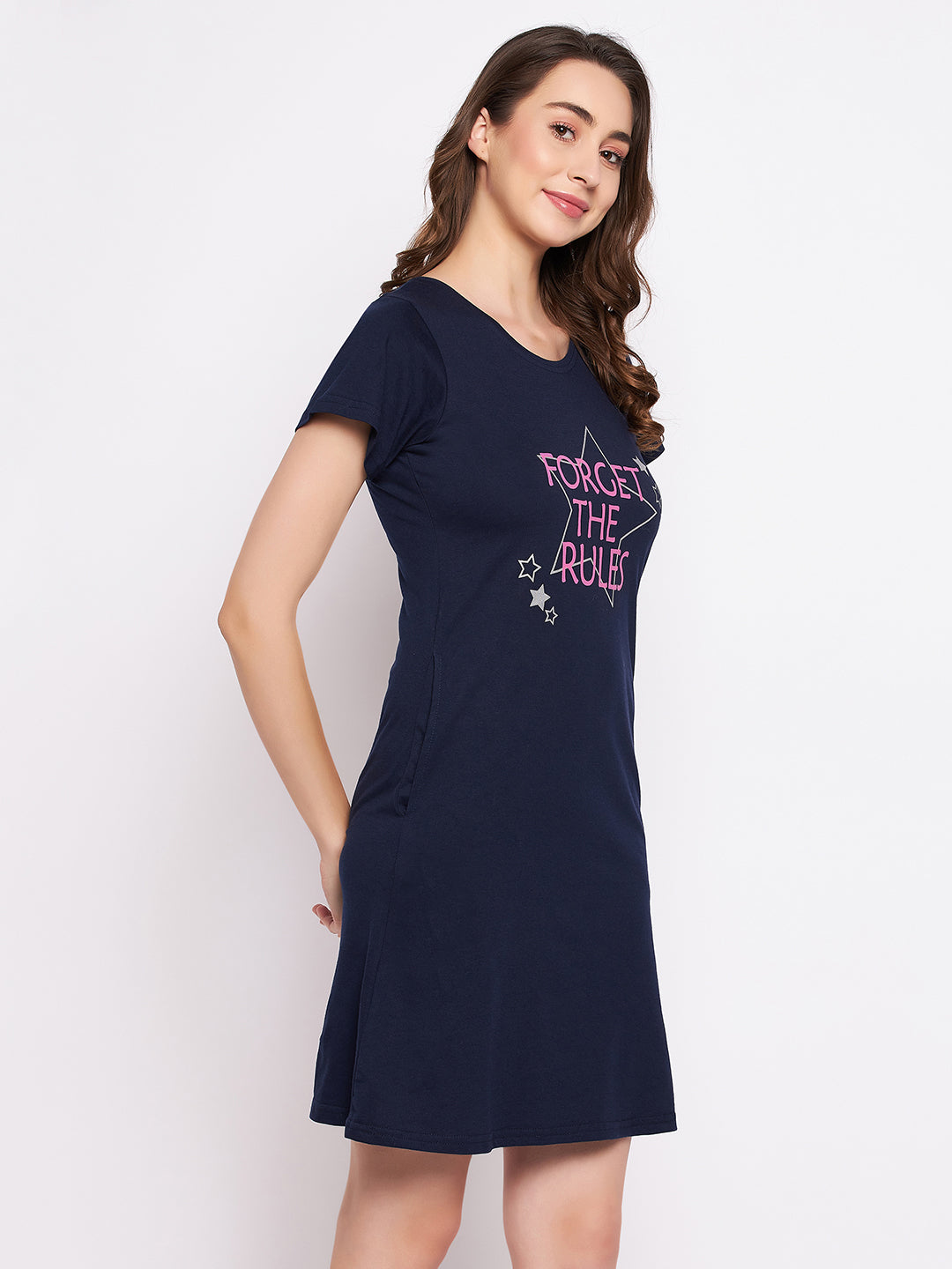 Navy-Blue-Cotton-Quirky-Quotes-Short-Nightdress