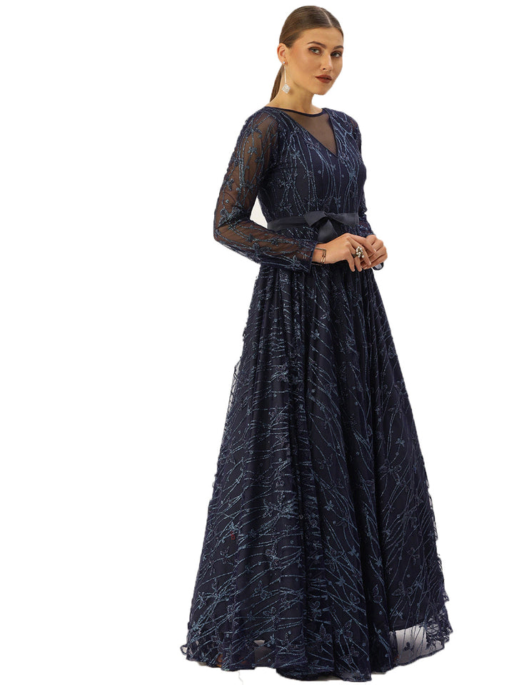 Navy-Blue-Embroidered-Floor-Length-Gown
