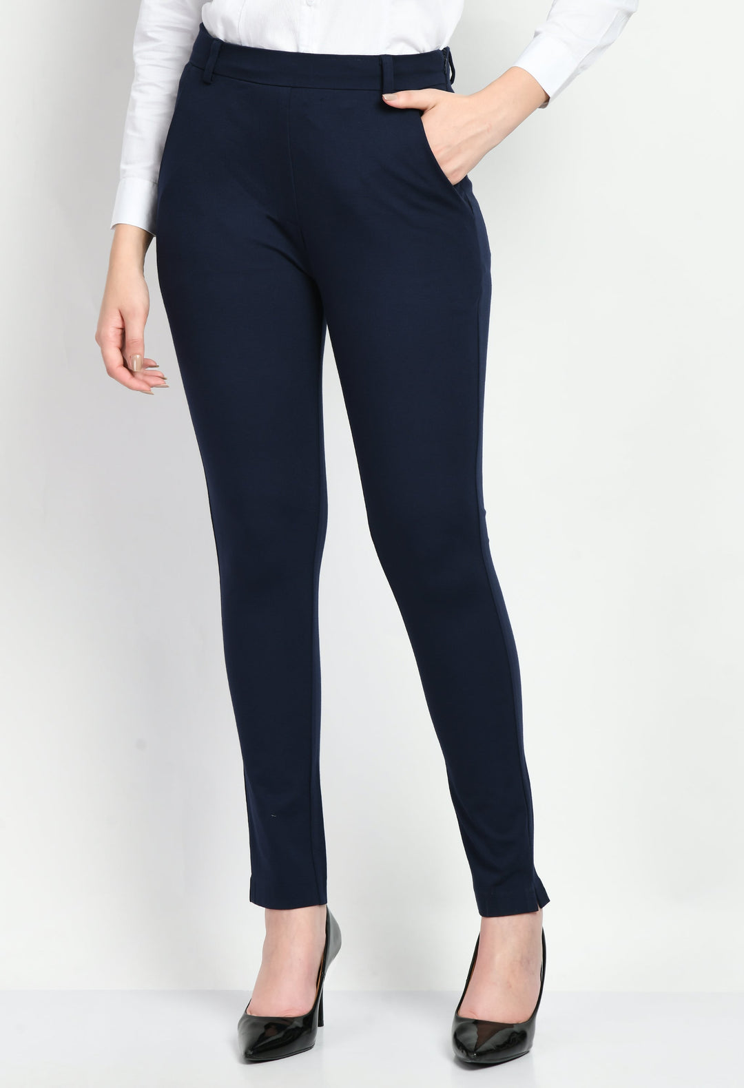 Navy-Blue-Respect-Solid-Stretch-Slim-Trouser