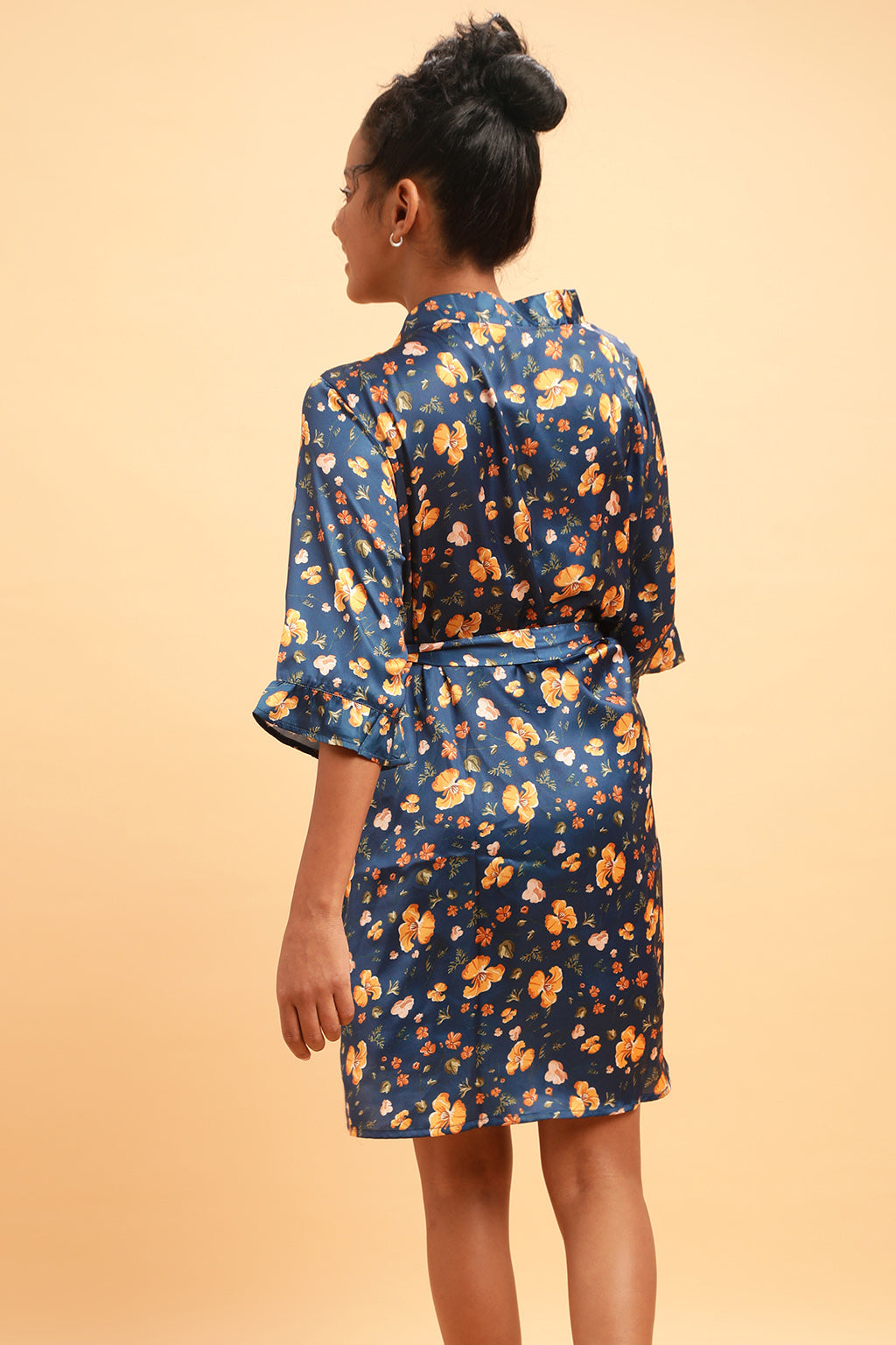 Navy-Blue-Satin-Pretty-Florals-Robe