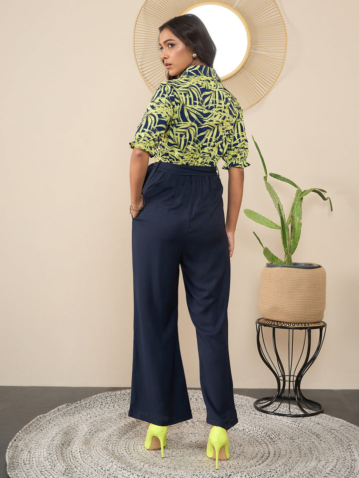 Navy-Blue-&-Yellow-Satin-&-Polyester-Printed-Jumpsuit