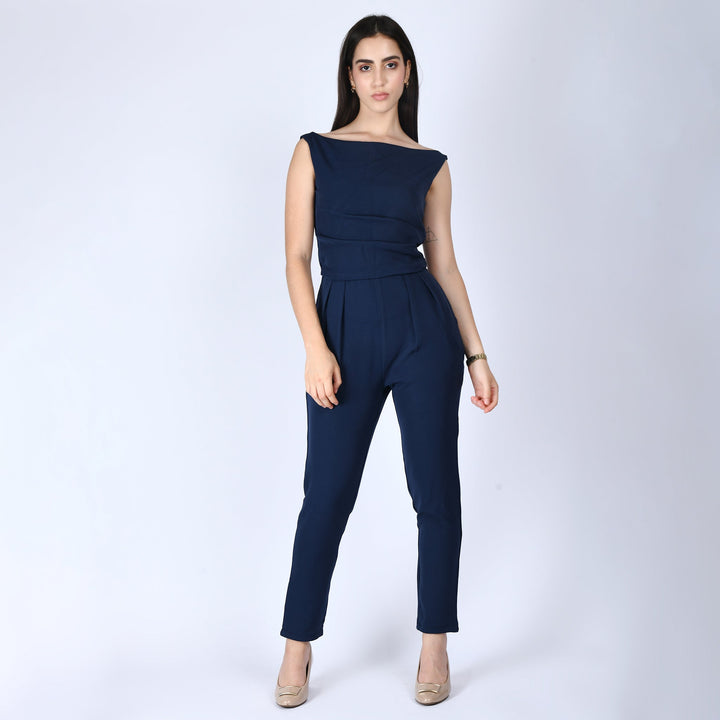 Navy-Cotton-Blend-Blue-Divinity-Straight-Fit-Jumpsuit