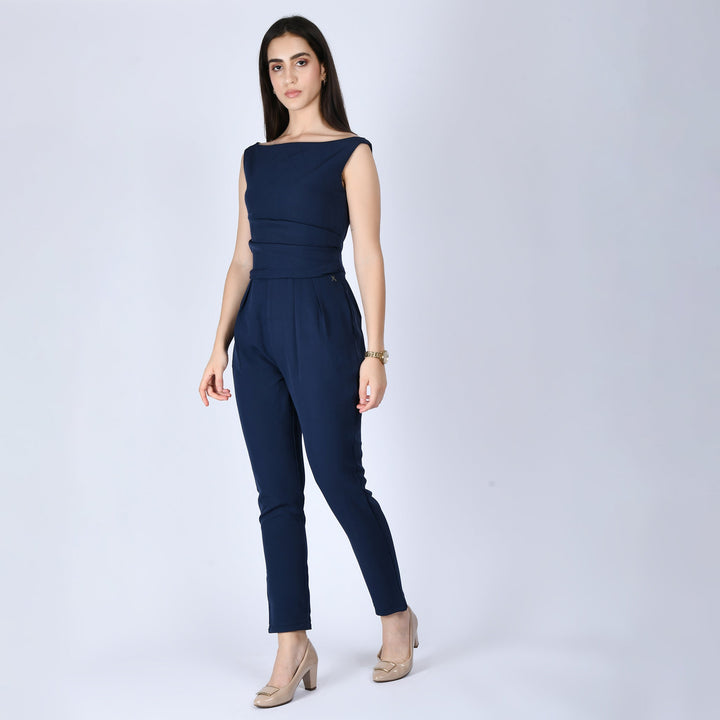 Navy-Cotton-Blend-Blue-Divinity-Straight-Fit-Jumpsuit