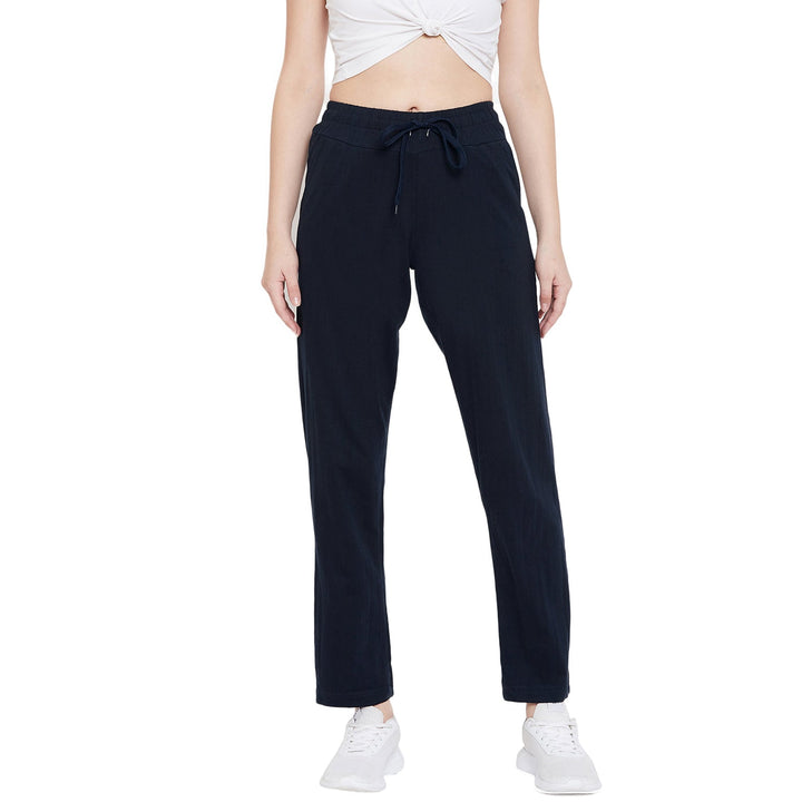 Navy Cotton Track Pants