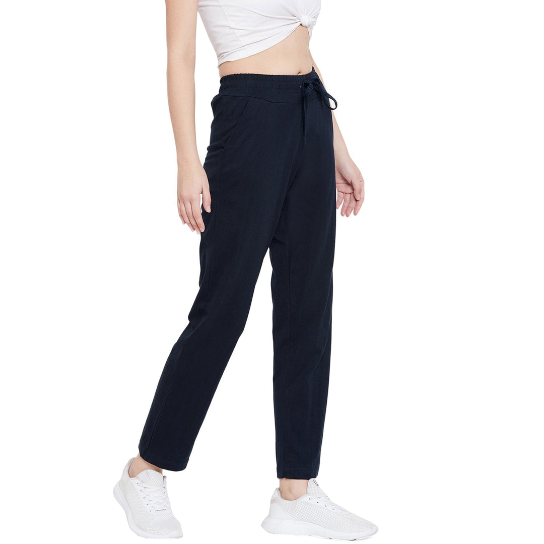 Navy Cotton Track Pants