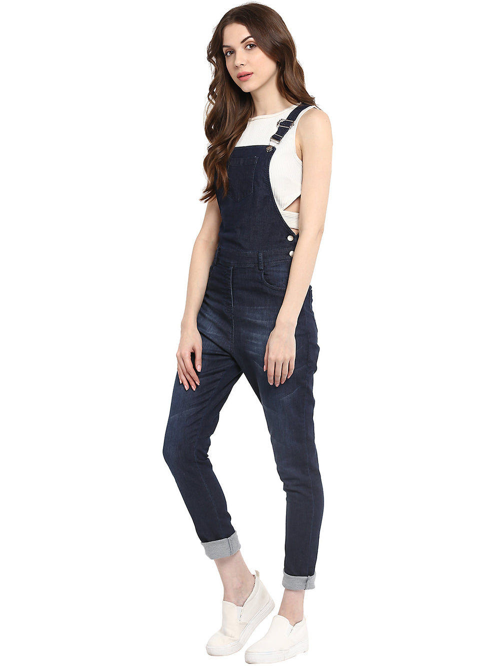 Navy-Blue-Solid-Dungaree-Pants