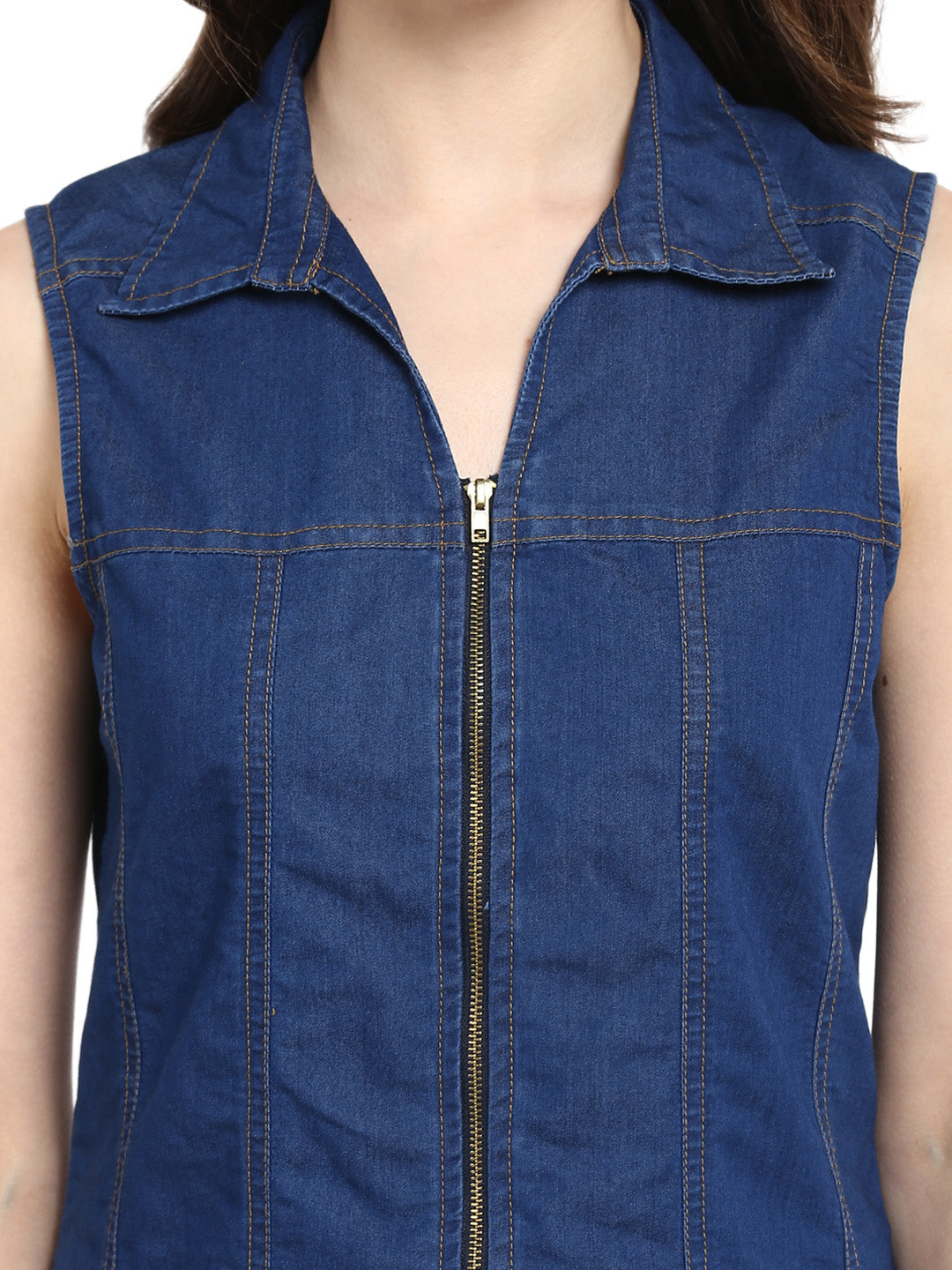 Navy-Blue-Denim-Seam-Detail-Zip-Mini-Dress