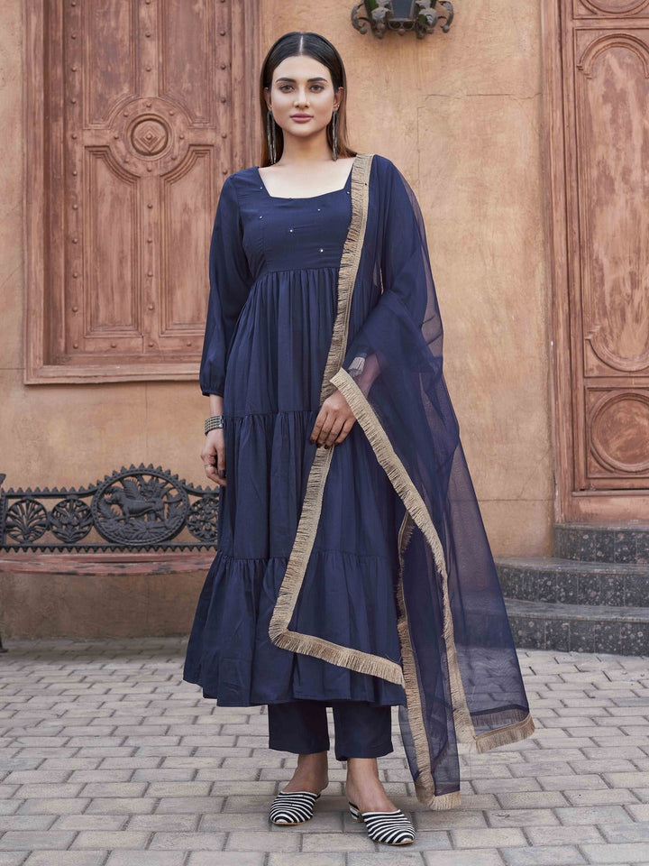 Navy-Blue-Silk-Blend-Mirror-Work-Embroidered-3-Piece-Kurta-Set