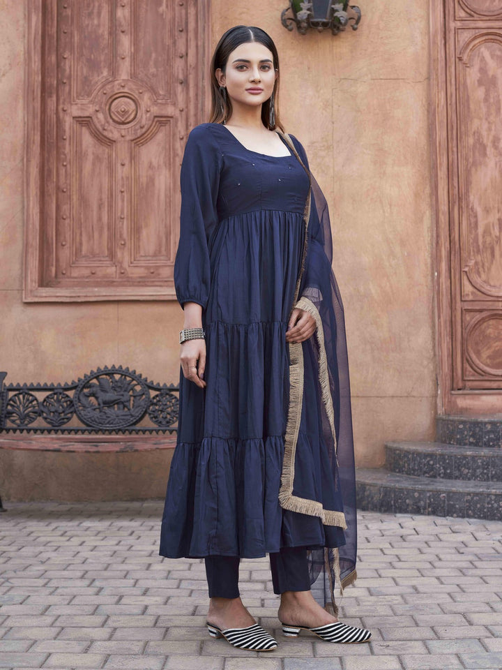 Navy-Blue-Silk-Blend-Mirror-Work-Embroidered-3-Piece-Kurta-Set