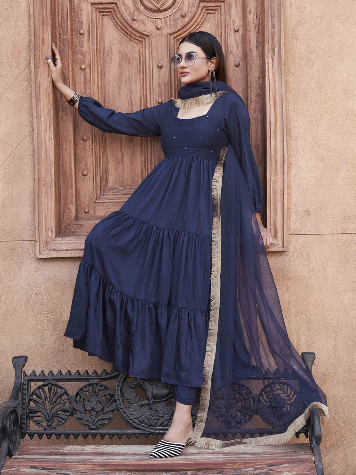 Navy-Blue-Silk-Blend-Mirror-Work-Embroidered-3-Piece-Kurta-Set