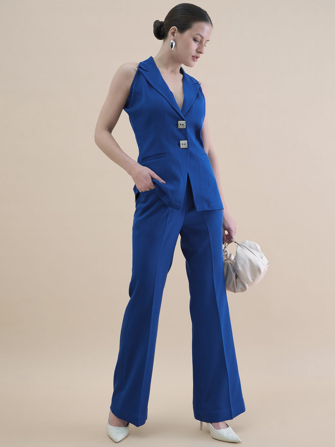 Navy-Blue-Waistcoat-&-Tailored-Fit-Stretchable-Trouser-Set