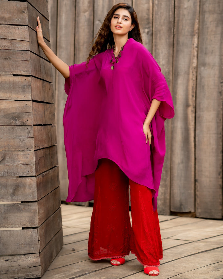Magenta-Silk-Katie-Kaftan-Kurta-Only