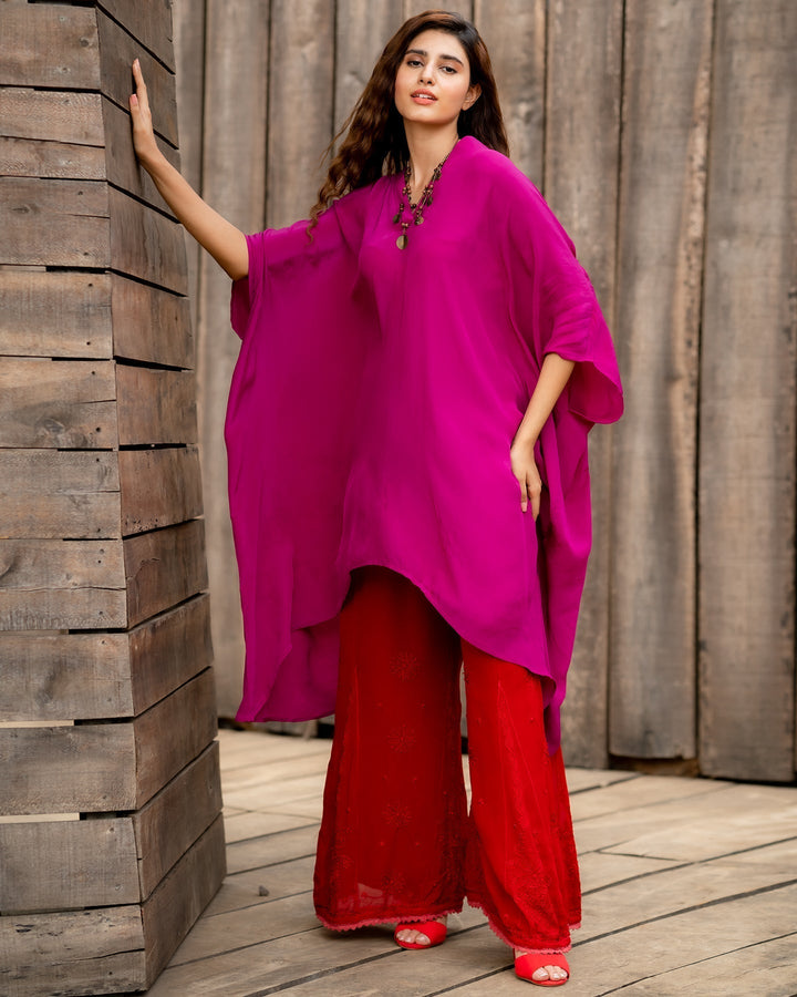 Magenta-Silk-Katie-Kaftan-Kurta-Only