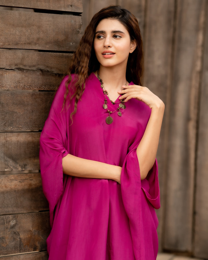 Magenta-Silk-Katie-Kaftan-Kurta-Only