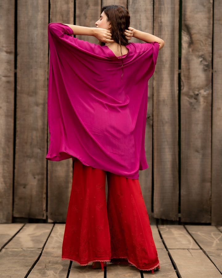 Magenta-Silk-Katie-Kaftan-Kurta-Only