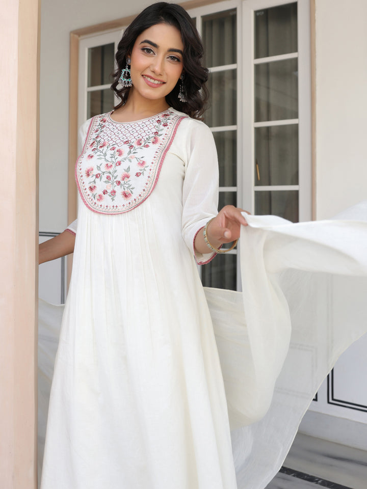 Off-White-Cotton-A-Line-Yoke-Embroidered-3-Piece-Kurta-Set