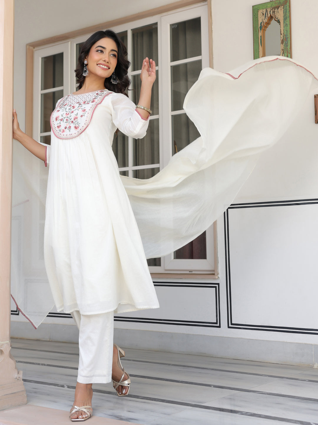 Off-White-Cotton-A-Line-Yoke-Embroidered-3-Piece-Kurta-Set
