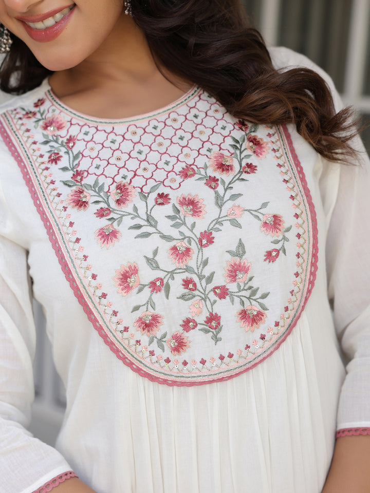 Off-White-Cotton-A-Line-Yoke-Embroidered-3-Piece-Kurta-Set