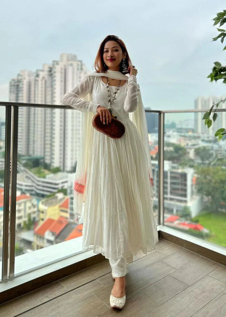 Off-White-Mulmul-Gota-Decored-Anarkali-Suit-Set