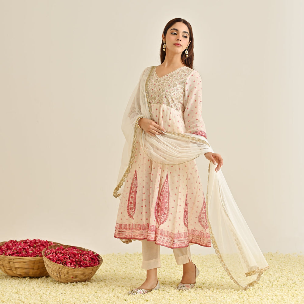 Off-White-Poly-Chanderi-Yoke-Embroidery-Anarkali-Set