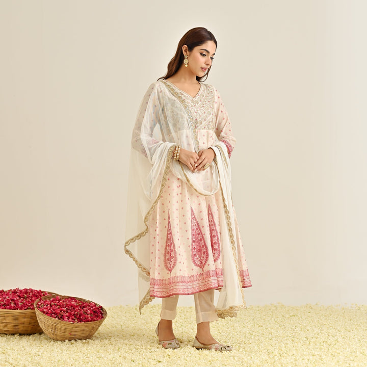 Off-White-Poly-Chanderi-Yoke-Embroidery-Anarkali-Set