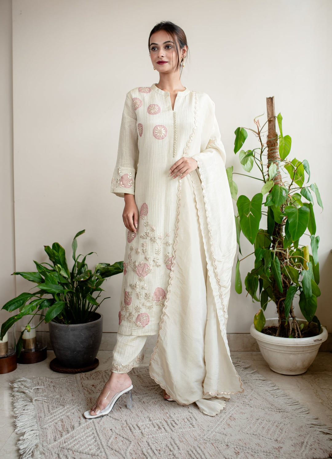 Off-White-Tissue-Gotta-&-Applique-Work-3-Piece-Kurta-Set