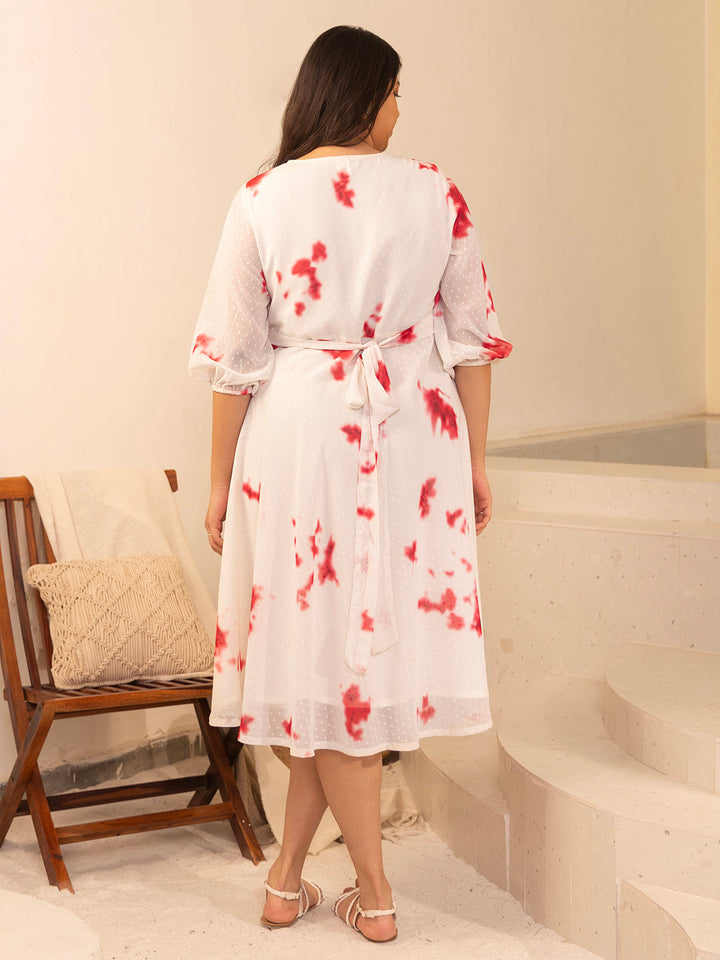 Off-White-Georgette-Plus-Size-Midi-Dress