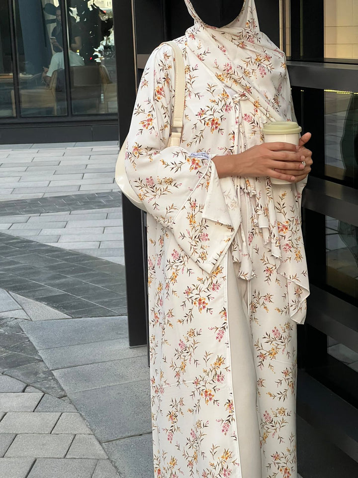 White-Georgette-Tropical-Kimono-&-Sheila-Set-