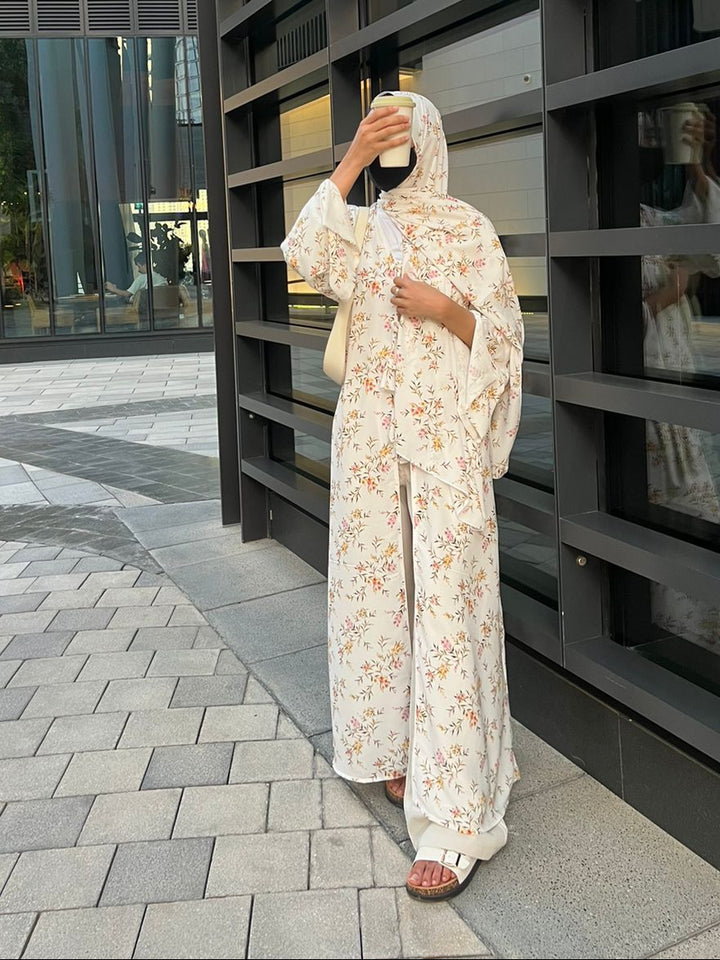 White-Georgette-Tropical-Kimono-&-Sheila-Set-