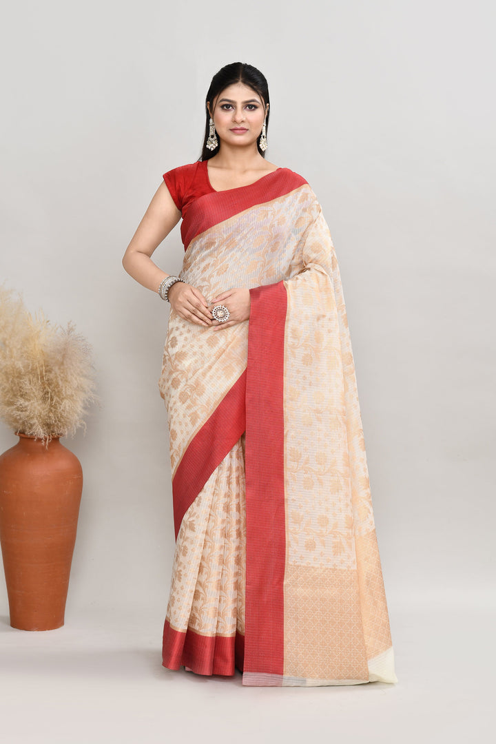 Off-White-&-Gold-Kota-Silk-Banarasi-Zari-Work-Saree