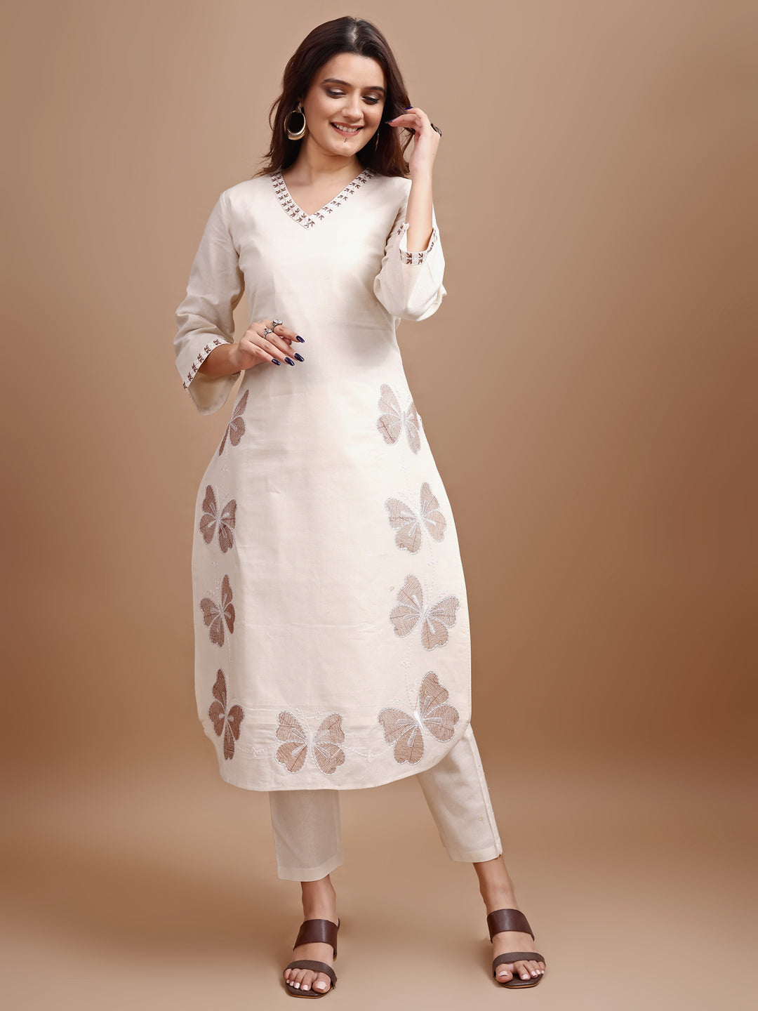 Off-White-Linen-Butterfly-Embroidered-Co-Ord-Set