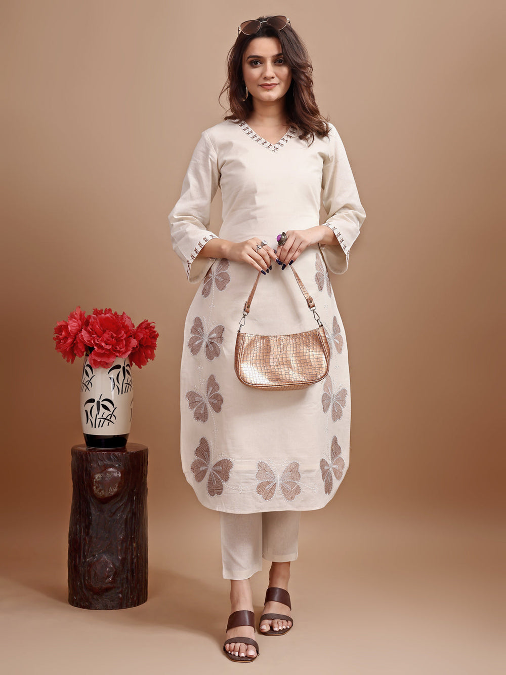 Off-White-Linen-Butterfly-Embroidered-Co-Ord-Set