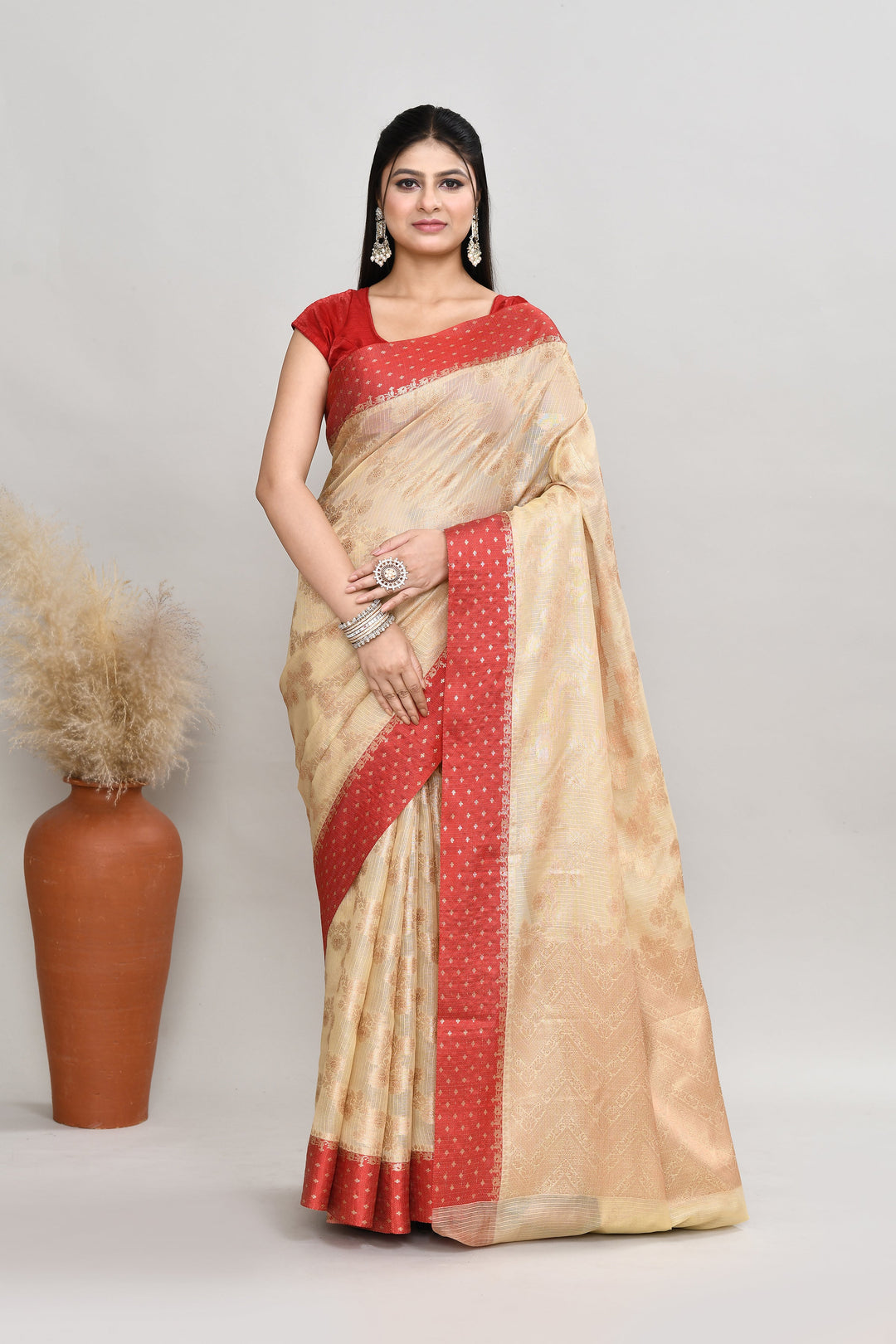 Off-White-Kota-Silk-Banarasi-Zari-Work-Saree