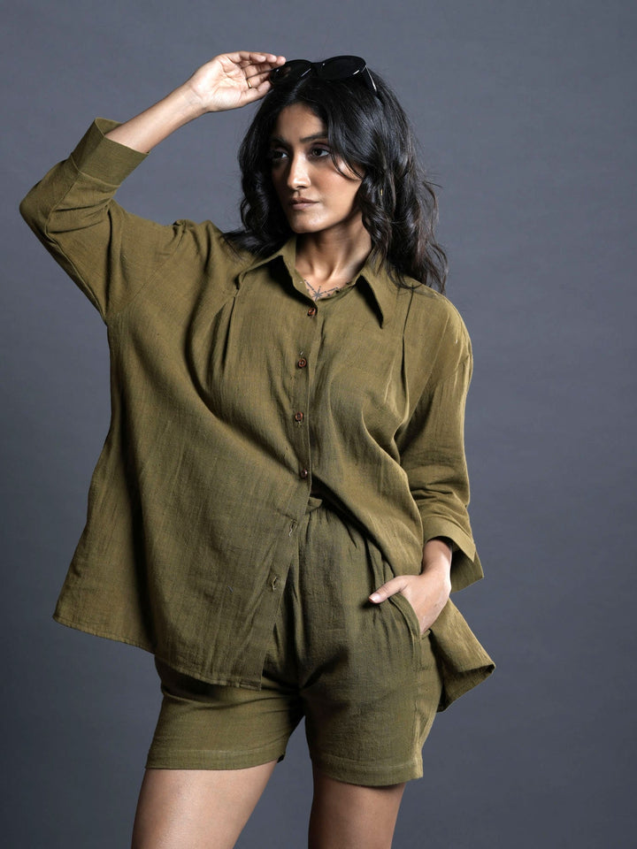 Olive-Green-Pure-Cotton-Short-Only