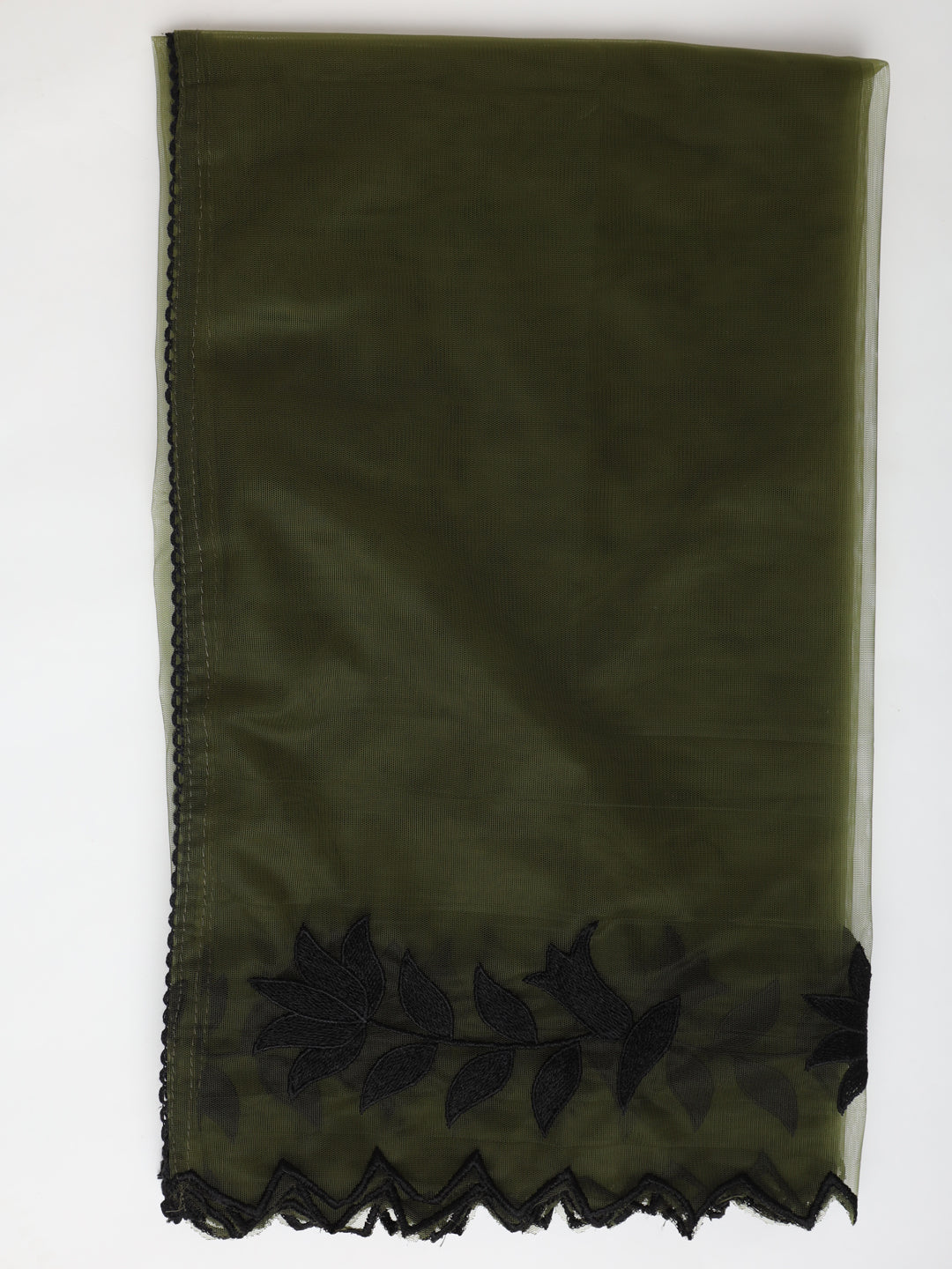 Olive-Silk-Blend-Lace-Work-Embroidered-Kurta-Set