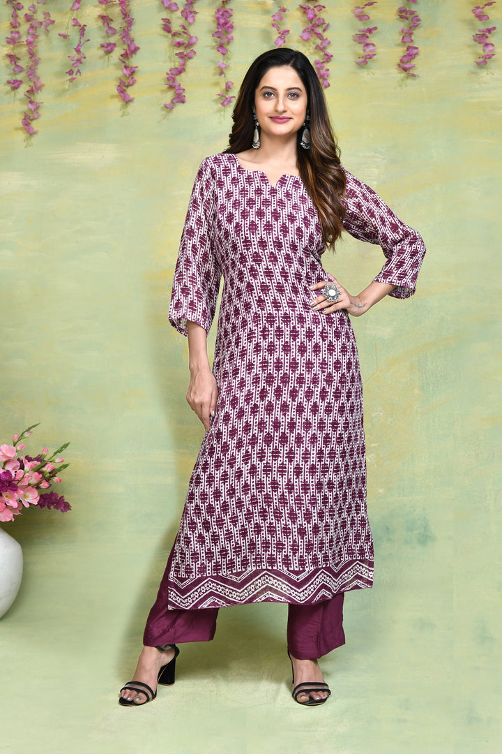 ZERESOUQ-Onion-Pink-Linen-Handblock-Printed-2-Piece-Kurta-Set