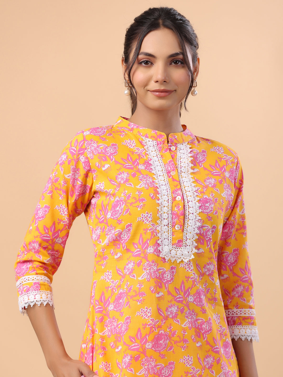 Orange-Cambric-Straight-2-Piece-Kurta-Set