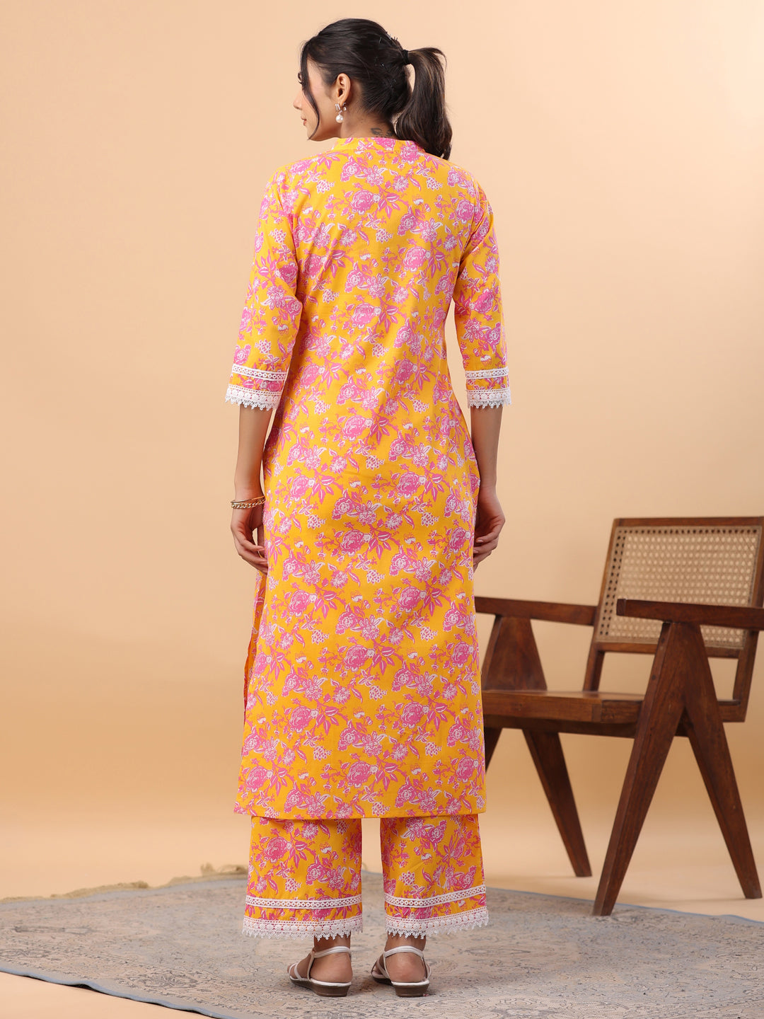 Orange-Cambric-Straight-2-Piece-Kurta-Set