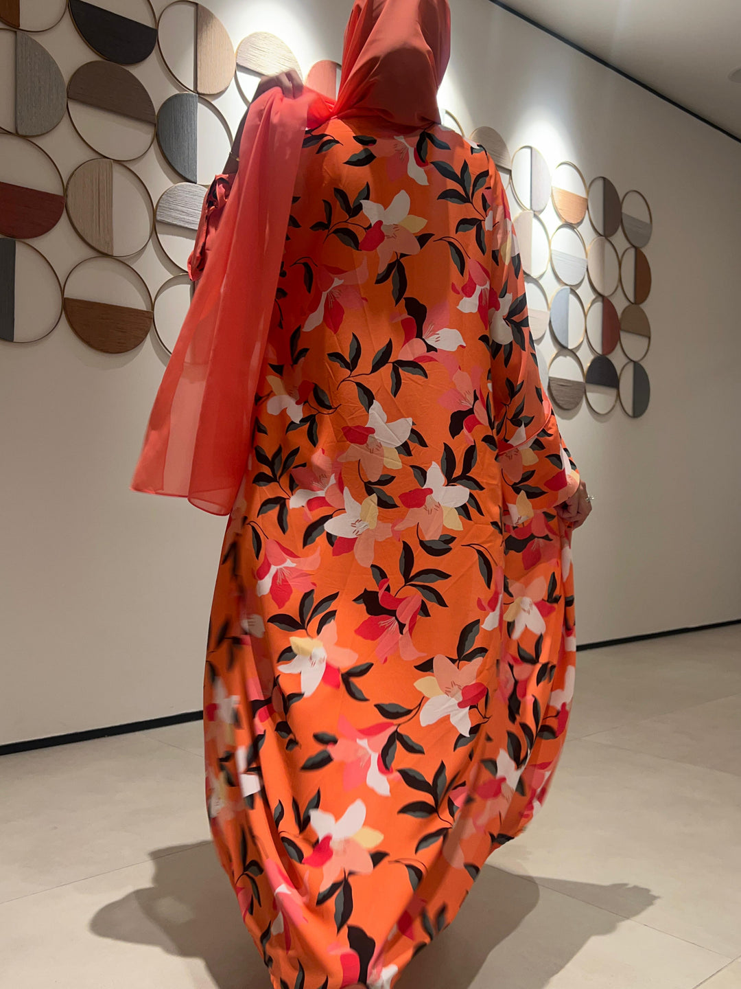 Orange-Georgette-Pumpkin-Hues-Kimono-&-Sheila-Set