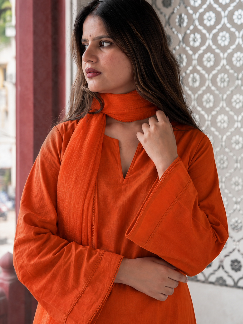 Kesar Solid Farshi Set