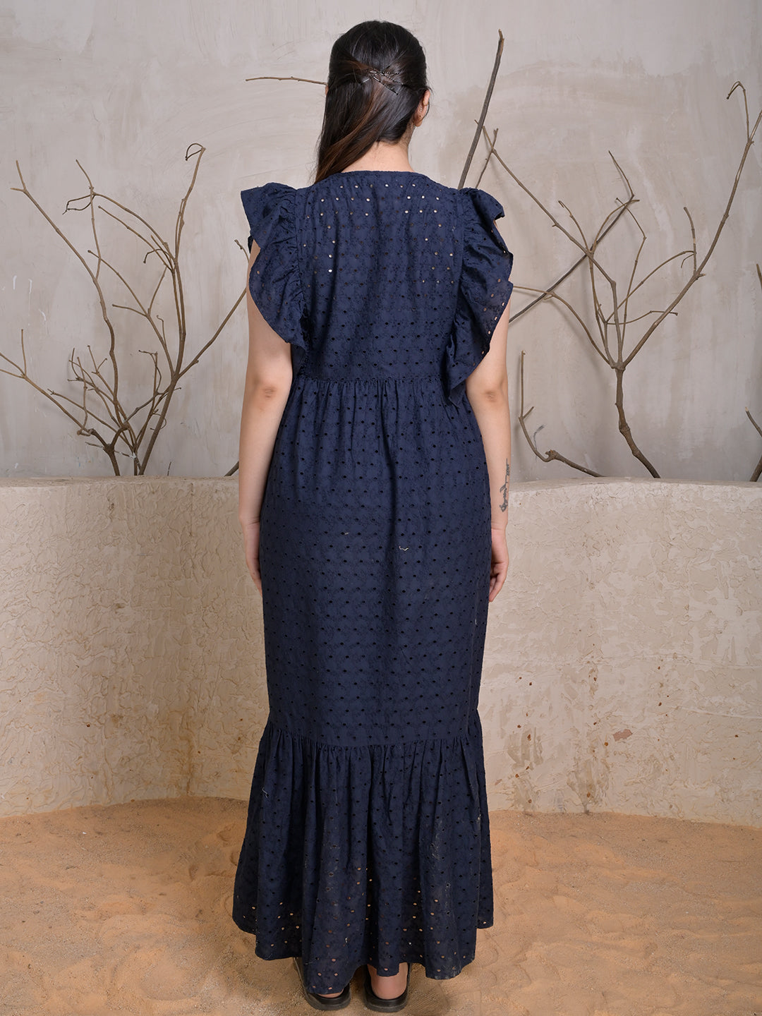 Navy-Blue-Cotton-Schiffli-Maxi-Dress