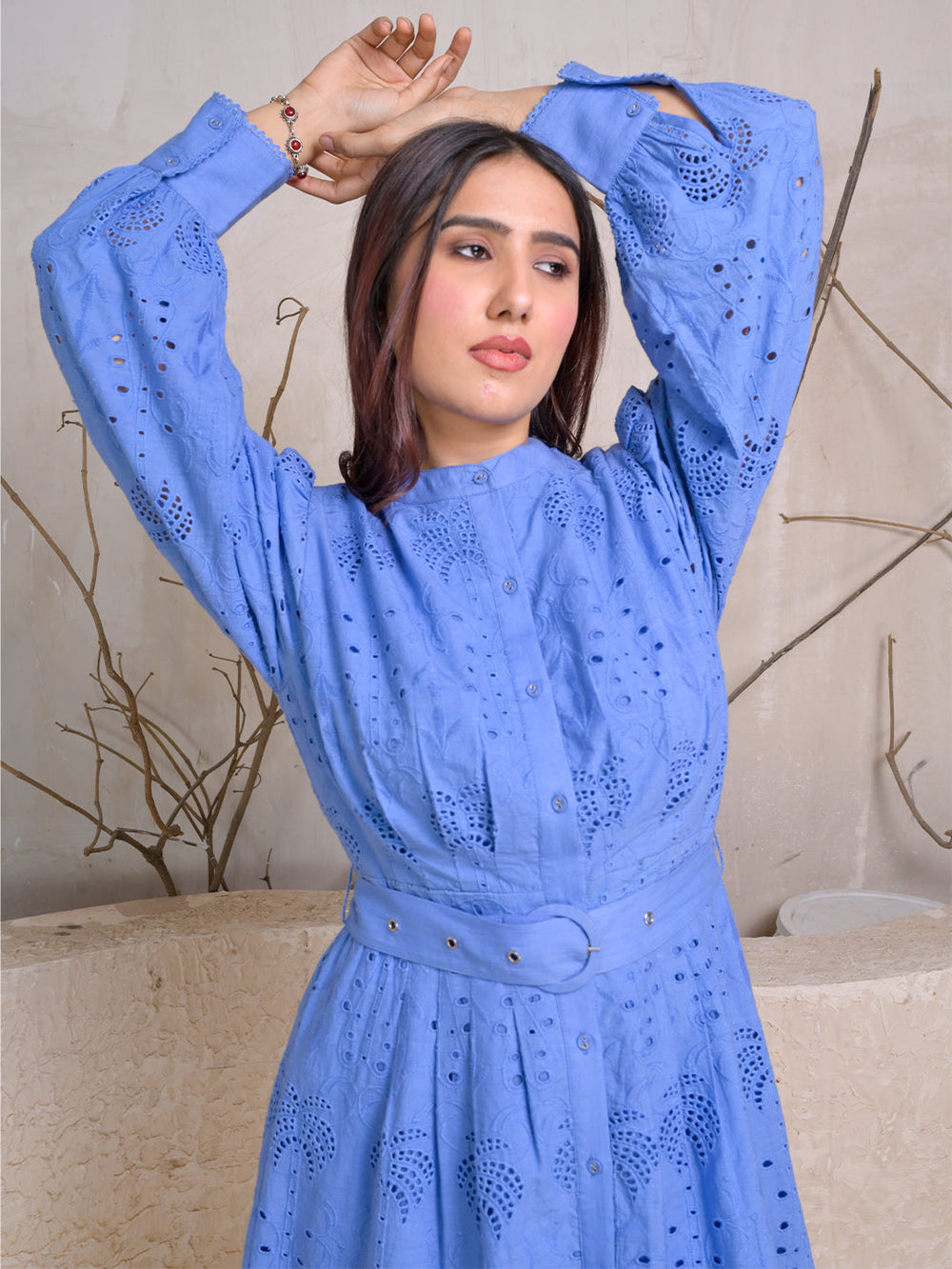 Blue-Cotton-Eyelet-Embroidered-Mini-Dress