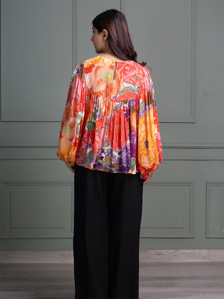 Multicolor-Viscose-Abstract-Floral-Printed-Top