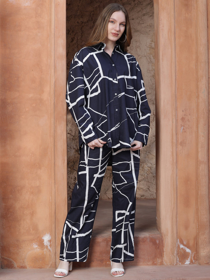 Navy-Blue-Cotton-Printed-Co-Ord-Set