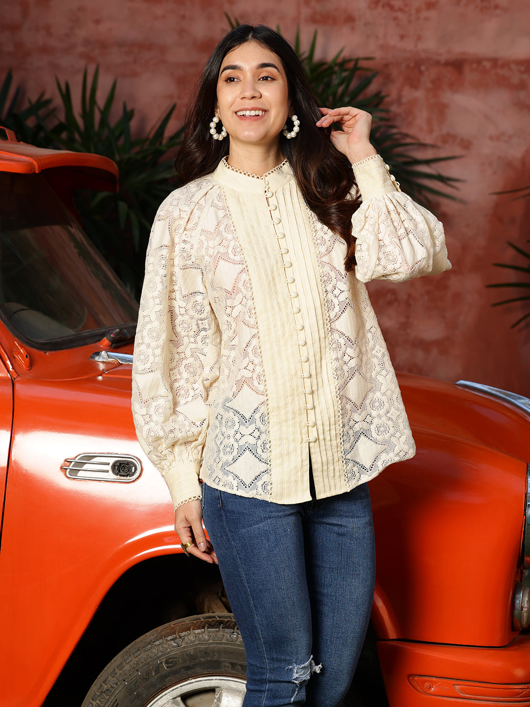 Cream-Silk-Lace-Blouse-Top