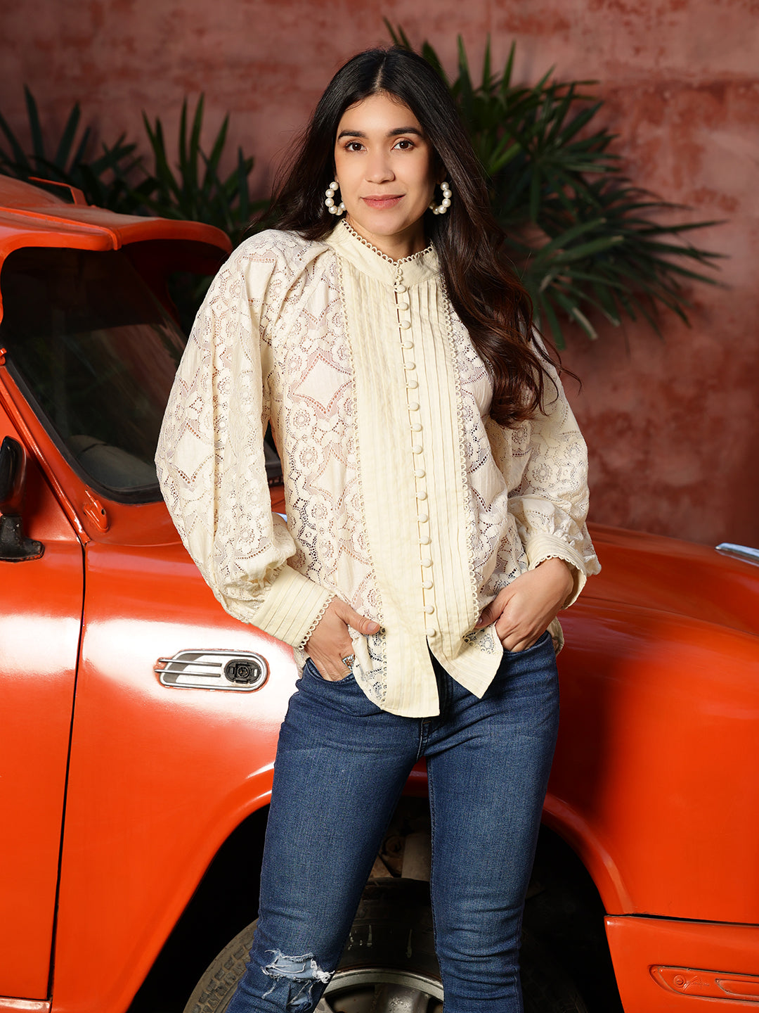 Cream-Silk-Lace-Blouse-Top